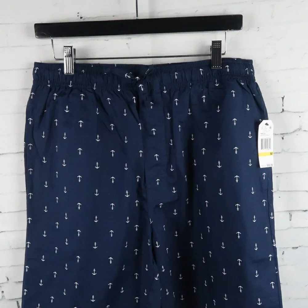 NAUTICA SLEEPWEAR MARITIME BLUE ANCHOR PRINT SLEEP SHORT SIZE MEDIUM NWT - Picture 5 of 11